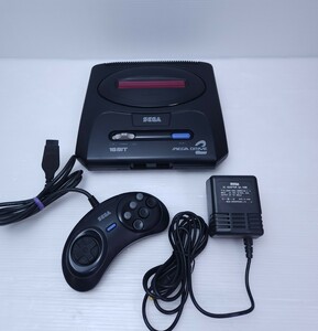 美品/レトロゲーム 希少品 SEGA MEGA DRIVE 2 セガ メガドライブ 2 本体 + コントローラー+ AC アダプタHAA-2502