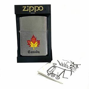 ZIPPO CANADA MAPLE LEAF ビンテージ 未使用品 カナダ 楓の葉 1995年 保証書 VINTAGE オンタリオ工場 喫煙グッズ 保存箱 メープルリーフ