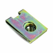 補修/交換 スピードナット クリップナット M6 バイク カウル フェンダー 外装 取付 ボルトサイズ 16mm×24mm 6mm クロメートメッキ 10個_画像3