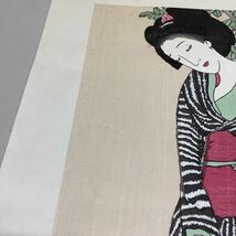 (14) 夢二名作版画十題の内 宵待草 彫摺 松永安生 港屋版 木版画 現状品 _画像4