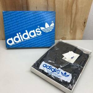 16 adidas ADS-289P 胴囲76cmサイズ ブラック×シルバー ウインドブレーカーパンツ デッドストック 長期保管品 アディダス デサント 80s