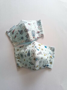 .. for solid mask 2 sheets entering ( Rocket * airplane | blue ) hand made * free shipping *