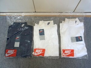 当時物 Nike ナイキ 長袖シャツ 3点セット 紺系 白 長期保管品