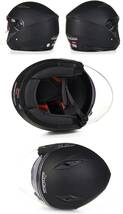 「25」 半帽ヘルメット ジェットヘルメット メンズ レディース 耐衝撃性 超軽量 スモークインナーシールド 半キャップ XL マットブラック_画像9
