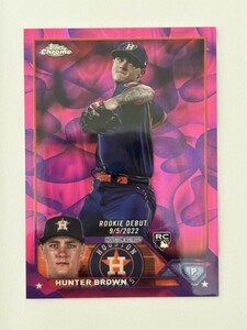 2023 TOPPS UPDATE CHROME BASEBALL Hunter Brown Magenta/Purple Lava Lamp Refractor /299