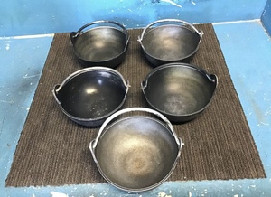 * Gifu departure 11. aluminium saucepan / aluminium / one person saucepan /5 piece set / diameter 145mm height 62mm/ painting peel off equipped / Solo camp /. saucepan / business use / store / secondhand goods R4.12/9*