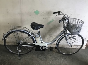 84* Gifu departure ^YAMAHA PAS/ electric bike ^26 -inch /3 step shifting gears / assist mileage verification / scratch dirt equipped / crime prevention equipped / present condition goods R5.9/1*a