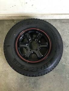 M23★岐阜発 ②ハイエース/アルミホイール/スタッドレスタイヤ/15×6JJ/6穴/PCD 139.7(195/80R15)オフセット33/中古品 R4.6/27★