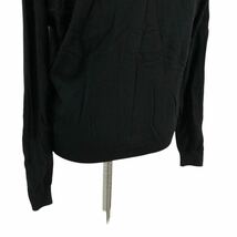 B343 EPOCA エポカ ニット セーター Vネック プルオーバー トップス 長袖 ウール 100% シンプル ブラック 黒 レディース 40_画像8