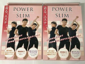 パワースリム トップ アンダー ヘアバンド 黒 トレーニングウェア フィットネスウェア Mサイズ 発汗２点セット!!