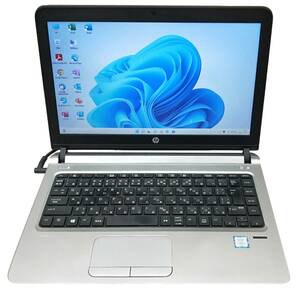 ★【驚速小型 HP Probook 430 G3 i3-6100U 2.30Gx4+8GB+SSD128GB+HDD320GB 13.3インチノートPC】Win11+Office2021Pro/WEBカメラ■C092409