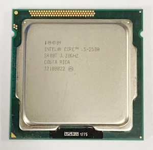 【中古パーツ】複数購入可 CPU Intel Core i5 2500 3.30GHzTB 3.7GHz SR00T Socket LGA1155 4コア4スレッド 動作品 デスクトップ用