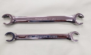 A011　中古品！Snap-on　ダブルフレアナットレンチ　2本セット　送料無料！　C000