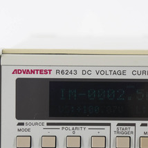 [DW] 8日保証 R6243 ADVANTEST 60Hz アドバンテスト DC VOLTAGE CURRENT SOURCE MONITOR 直流電圧・電流源/モニター[05416-0196]_画像4