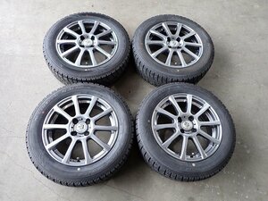 YS3842【送料無料175/65R15】フィット アクア スイフト キューブなどに 中古スタッドレス ▼15×5.5J 100/4H ET38▼1円スタート