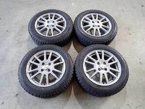 YS3349【送料無料175/65R15】アクア フィット スペイド キューブなどへ 中古スタッドレスセット ■15×6J 100/4H ET45■