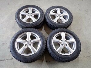 YS3347【送料無料175/65R15】アクア フィット スイフト ダンロップ 中古スタッドレスセット ■15×5.5J 100/4H ET42■