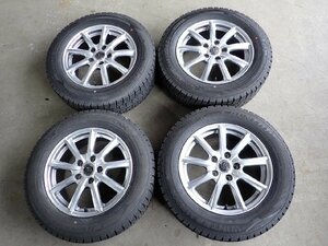 YS3436【送料無料205/65R16】J31ティアナ ヤリスクロスなどに ダンロップ 中古スタッドレス ▼16×6.5J 114.3/5H ET48▼1円スタート