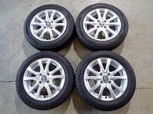 YS3594【送料無料155/65R14】タント スペーシア デイズルークス N-BOX 中古スタッドレス ●14×4.5J 100/4H ET43●1円スタート