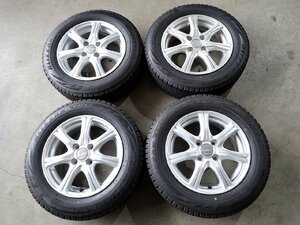 YS3507【送料無料175/65R14】フィット パッソ キューブなどに BS VRX2 中古スタッドレス ■14×5.5J 100/4H ET45■1円スタート