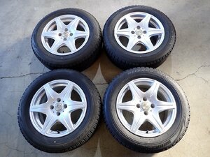 YS3638【送料無料185/65R15】ノート ティーダ フリードなどに BS 中古スタッドレス ●15×6.5J 100/4H ET42●1円スタート