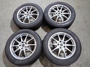 YS3646【送料無料215/55R17】オデッセイ ヴェゼルなどに ヨコハマ 中古スタッドレス ▼17×7J 114.3/5H ET55▼1円スタート