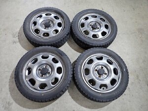 YS3712【送料無料165/60R15】スズキ純正スチール ハスラー純正 中古スタッドレスセット ▼15×4.5J 100/4H ET約45▼1円スタート