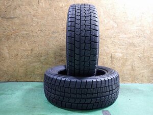 RK1464【送料無料215/55R17】2本 ダンロップ WINTER MAXX WM02 エスティマ オデッセイなど 中古スタッドレスタイヤ《即決有》