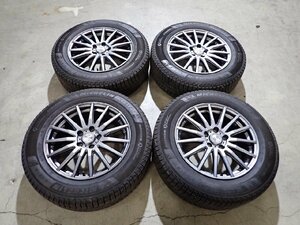 YS4098【送料無料225/65R17】 CR-V CX-5 CX-8 BS9レガシィアウトバック等 中古スタッドレスセット★17×7J 114.3/5H ET53★1円スタート