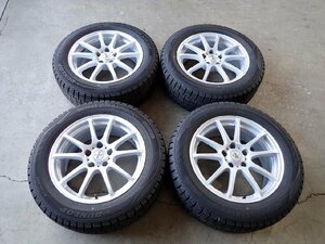 YS4023【送料無料225/55R17】アルファード フーガなどに ダンロップ 中古スタッドレス ■17×7J 114.3/5H ET38■1円スタート