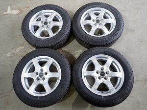 YS4269【送料無料185/65R15】170系シエンタへ トヨタ純正ナット対応アルミ 中古スタッドレス ★15×6J 100/5H ET45★1円スタート