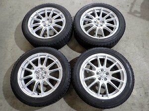 YS4275【送料無料215/50R17】エクシーガ レガシィB4等 ヨコハマ 中古スタッドレス ★17×7J 100/5H ET48★1円スタート