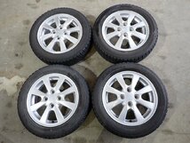 YS4321【送料無料155/65R14】ダイハツ純正 タント ミライース ムーブ 中古スタッドレスセット ★14×4.5J 100/4H ET45★1円スタート_画像1