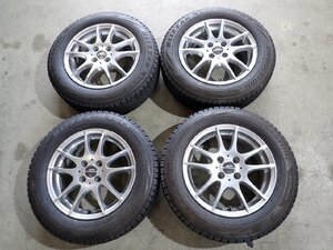 YS4332【送料無料185/65R15】ノート ティーダ などへ ブリヂストン VRX2 中古スタッドレス ★15×6J 100/4H ET38★1円スタート