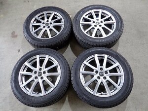 YS4571【送料無料205/55R16】プリウス ウィッシュ 86 BRZ 2021年製中古スタッドレスセット ★16×6.5J 100/5H ET48★1円スタート