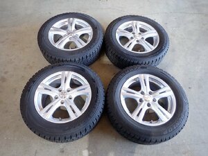 YS3601【送料無料205/65R16】J32ティアナ C28セレナなどに ダンロップ 中古スタッドレス★16×6.5J 114.3/5H ET45★1円スタート