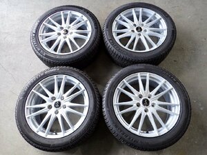 YS4662【送料無料215/50R17】レヴォーグ ビアンテなどに ミシュラン 中古スタッドレス ▼17×7J 114.3/5H ET55▼1円スタート