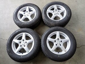 YS4762【送料無料195/65R15】セレナ アイシス ノア オーリス ルミオン 中古スタッドレス ▼15×6J 114.3/5H ET43▼1円スタート