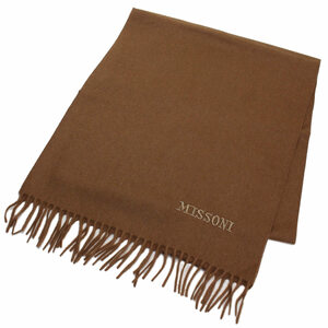 [ new goods unused ] Missoni MISSONI cashmere 100% muffler 6345 8 BROWN brown group men's lady's 