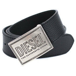 【新品・未使用】ディーゼル DIESEL メンズベルト ブランド X08893 P0396 T8013 ブラック 全長113