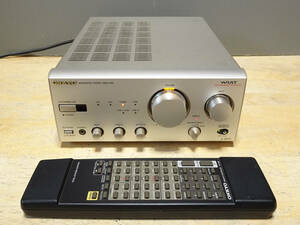 ONKYO A-907X リモコン付き 高音質プリメインアンプ INTEC205 動作良好 美品