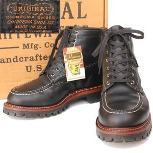 (33509)希少美品 最高級CHIPPEWAチペワ6068BLK MADE IN USA 9E約27cm (セッターブーツ アメリカ製ホーウィン黒ブラック ヴィンテージ限定)