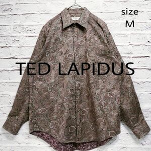 【日本製】TED LAPIDUS テッド ラピドス ペイズリー シャツ ロゴ刺繍