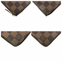 【1円～】ルイヴィトン Louis Vuitton 財布 長財布 ジッピーウォレット ラウンドファスナー N60015 CA5018 ダミエ エベヌ ブラウン 中古_画像5