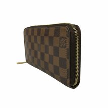 【1円～】ルイヴィトン LOUISVUITTON 財布 長財布 ダミエ ジッピー ラウンドファスナー N41661 CA3079 レザー ブラウン 中古_画像3