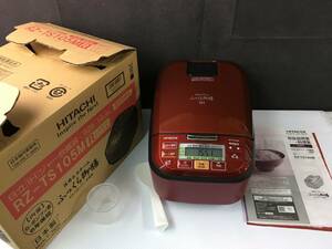 siO311# 送料無料 中古 日立 IHジャー 炊飯器 ルビーレッド RZ-TS105M 5.5合炊き 2023年製 通電確認済 ※傷・使用感有