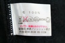 ARAMIS アラミス 美品近い ニット セーター 薄手 長袖 トップス Vネック ダイヤ柄 日本製 L ダークグレー メンズ [748659]_画像7