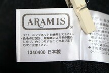 ARAMIS アラミス 美品近い ニット セーター 薄手 長袖 トップス Vネック ダイヤ柄 日本製 L ダークグレー メンズ [748659]_画像8
