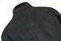 ONWARD オンワード商事 綺麗め コート ジャケット アウター 裏ボア ジップアップ M 黒 ブラック メンズ [605848]_画像4