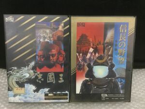 D850-80【MSX2ゲームROMソフト2点まとめ】 信長の野望 全国版 光栄(KOEI)/三国志 三國志/パソコンソフト シミュレーションt